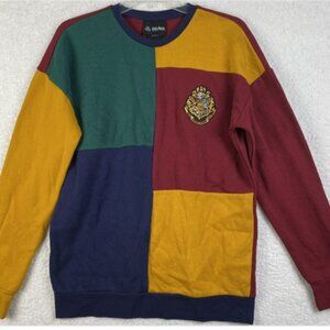 Harry Potter Sweatshirt UniSex Adult XS Red Blue Gold Hogwarts Crest